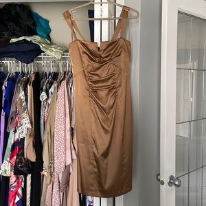 Le chateau bronze dress in med tags on